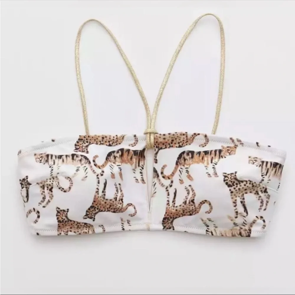 Aerie Wild Cat Keyhole Bikini Medium